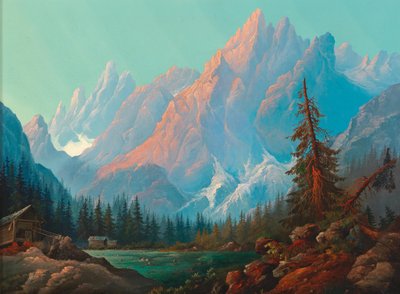 Hochgebirge mit Firn und See von Josef Krieger